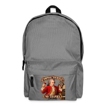 Lustiges Mozart-Geschenk – Sammeln Sie sich? Nein danke! - Rucksack - Mittelgrau - Vorne