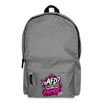 AfD? Nicht mein Humor - Rucksack - Mittelgrau - Vorne