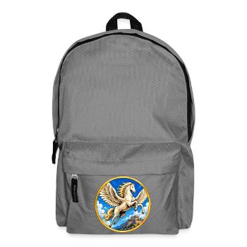 Pegasus über dem Hügel - Rucksack - Mittelgrau - Vorne