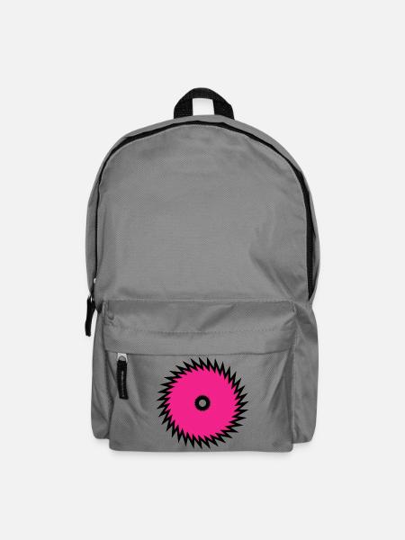 Magenta Spikenkreis Kreissäge Pink - Rucksack - Mittelgrau