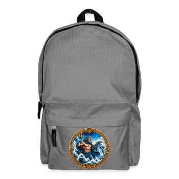 Poseidon auf rauen Wellen - Rucksack - Mittelgrau - Vorne