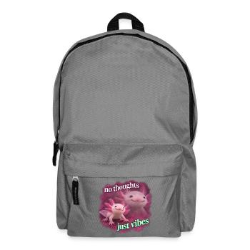 No thoughts just vibes Axolotl - Rucksack - Mittelgrau - Vorne
