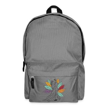 Tanzendes Paar im Herbstlaub - Rucksack - Mittelgrau - Vorne