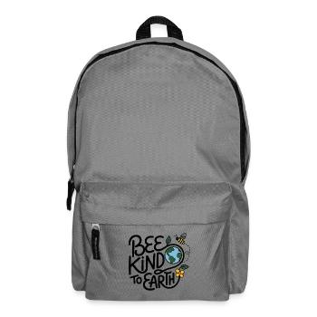 Bee Kind to Earth – Abeille & Terre Écologique - Rucksack - Mittelgrau - Vorne