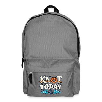 Knoten heute – Seltsames nautisches Segeldesign - Rucksack - Mittelgrau - Vorne