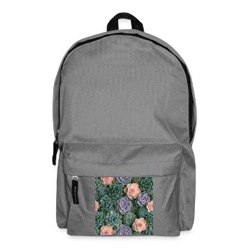 Pastellrosa und Sukkulenten - Rucksack - Mittelgrau - Vorne
