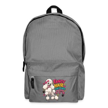 Fancy Hair Don't Care Poodle - Rucksack - Mittelgrau - Vorne