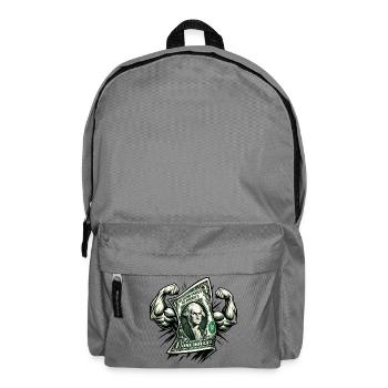 Starker Dollar Bill Muskel-Hustle - Rucksack - Mittelgrau - Vorne