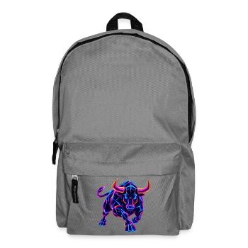 Neon Wall Street Bullenmacht - Rucksack - Mittelgrau - Vorne