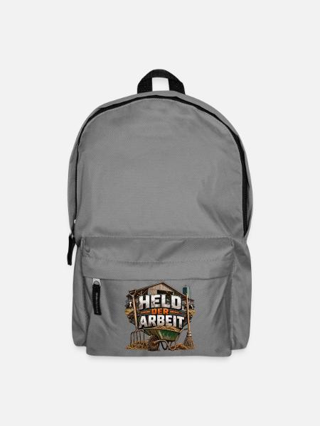 Held der Arbeit Bauernhofmotivation - Rucksack - Mittelgrau