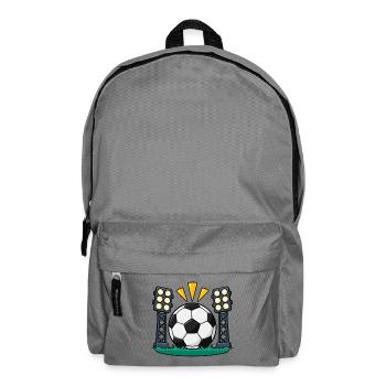 Fußball unter Stadionflutlicht - Rucksack - Mittelgrau - Vorne