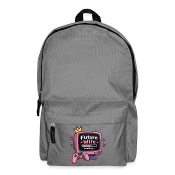Future Wife – Loading...- Lustiges Verlobungsshirt - Rucksack - Mittelgrau - Vorne