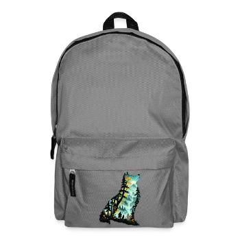 Waldwolf im Mondlicht - Rucksack - Mittelgrau - Vorne