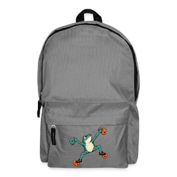 Frosch Skateboard Akrobat – Bouldern - Rucksack - Mittelgrau - Vorne
