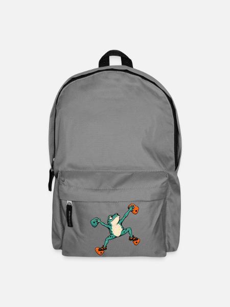 Frosch Skateboard Akrobat – Bouldern - Rucksack - Mittelgrau