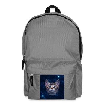 Katzenstern im Weltraum - Rucksack - Mittelgrau - Vorne