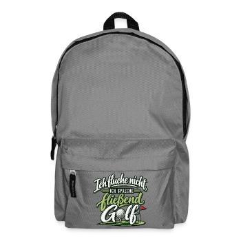 Ich fluche nicht ich spreche fließend Golf - Golfe - Rucksack - Mittelgrau - Vorne