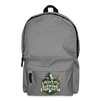 Golf Spruch Schwung-Stabilisator – Lustiges Golfer - Rucksack - Mittelgrau - Vorne