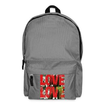 Grunge-Love Typo Druckkunst - Rucksack - Mittelgrau - Vorne