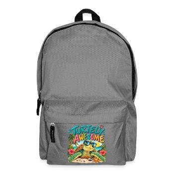 Turtely Awesome Beach Turtle - Rucksack - Mittelgrau - Vorne