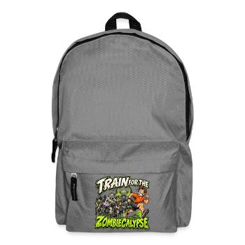 Zombiecalypse – Lauftraining mit Zombiehorde - Rucksack - Mittelgrau - Vorne