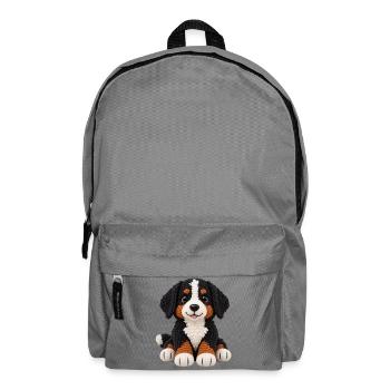 gehäkeltes Kuscheltier Berner Sennenhund Amigurmi - Rucksack - Mittelgrau - Vorne