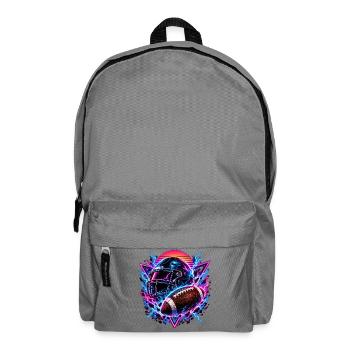 Neon Football Helm Synthwave - Rucksack - Mittelgrau - Vorne