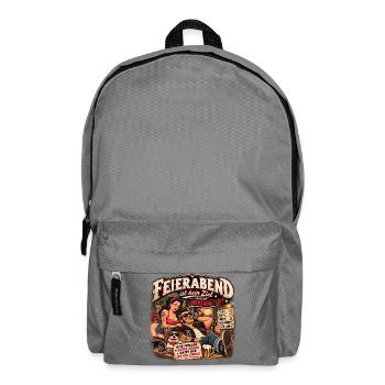 Feierabend ist Lebensqualität - Rucksack - Mittelgrau - Vorne
