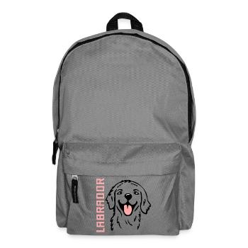 Glückliche Hunde Labrador - Rucksack - Mittelgrau - Vorne