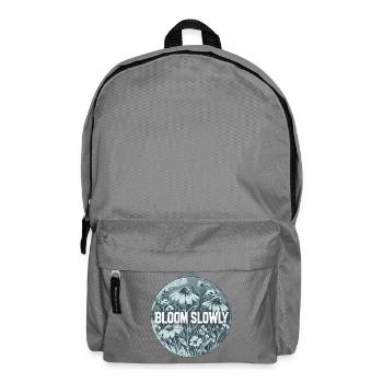Bloom Slowly Blumenring Design - Rucksack - Mittelgrau - Vorne