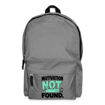 Chat-Humor – Motivation nicht gefunden - Rucksack - Mittelgrau - Vorne