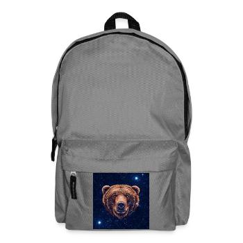 Kosmischer Bärengesicht - Rucksack - Mittelgrau - Vorne