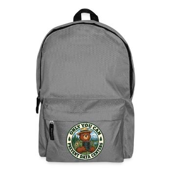Wald statt Server - Rucksack - Mittelgrau - Vorne