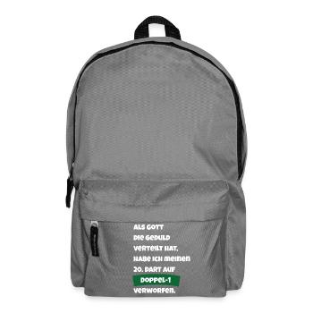 Dart vs. Geduld - Rucksack - Mittelgrau - Vorne