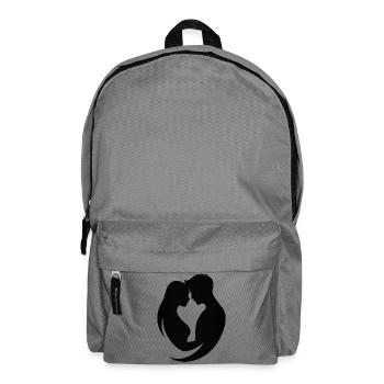 Paar-Silhouetten-Umarmung - Rucksack - Mittelgrau - Vorne