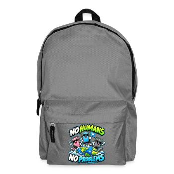 No Humans No Problems – Smartphone World - Rucksack - Mittelgrau - Vorne