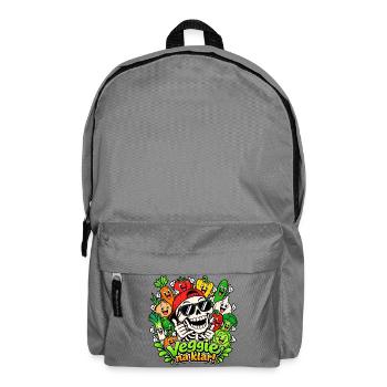 Veggie Skull - Rucksack - Mittelgrau - Vorne