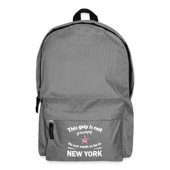 Nicht grimmig, nur in New York - Rucksack - Mittelgrau - Vorne