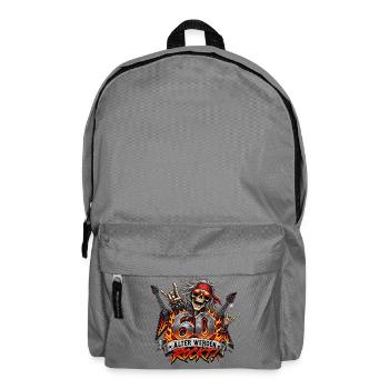 60.Geburtstag, Rock,   Älter Werden Rockt  - Rucksack - Mittelgrau - Vorne