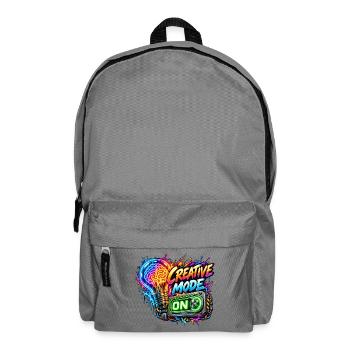 Kreativer Modus Neon Druck - Rucksack - Mittelgrau - Vorne
