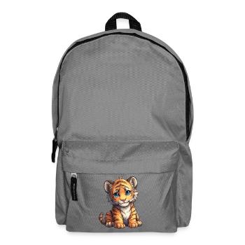 Kuschel Tiger Junges - Rucksack - Mittelgrau - Vorne