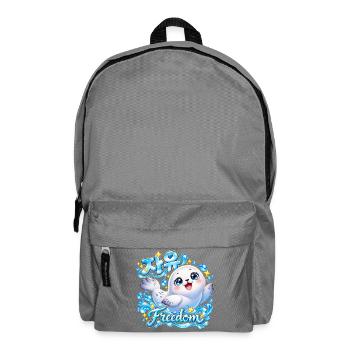 Kuscheliger Robbe Freiheit Design - Rucksack - Mittelgrau - Vorne