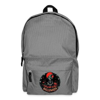 Makabres, rundes, gerahmtes Waschbär-Astronauten-T-Shirt - Rucksack - Mittelgrau - Vorne