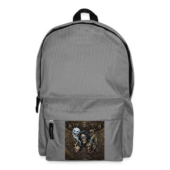 Keltischer Steampunk-Sensenmann - Rucksack - Mittelgrau - Vorne