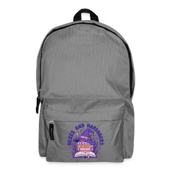 Hexenlese und Buchzauber - Rucksack - Mittelgrau - Vorne
