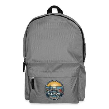 Illinois Chicago Skyline Vintage-Reisegeschenk - Rucksack - Mittelgrau - Vorne