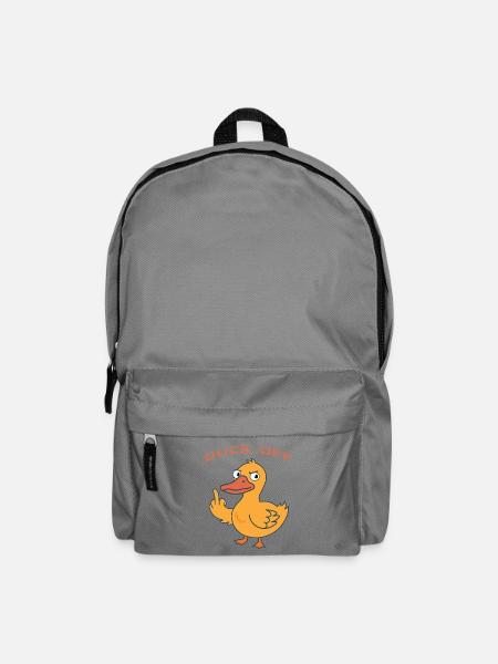 Duck Off Cartoon Duck - Rucksack - Mittelgrau