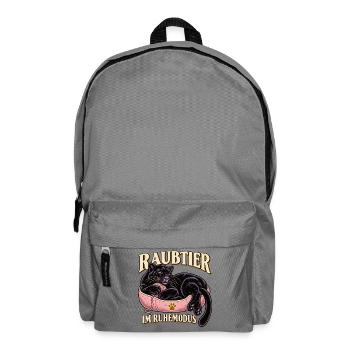 Raubtier im Ruhemodus - Rucksack - Mittelgrau - Vorne