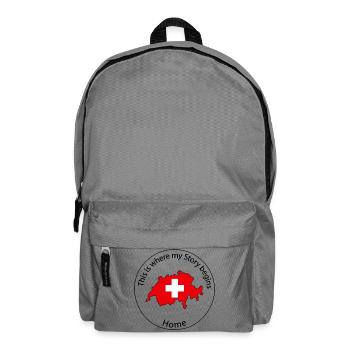 Schweiz - This is where My Story beginns - Rucksack - Mittelgrau - Vorne