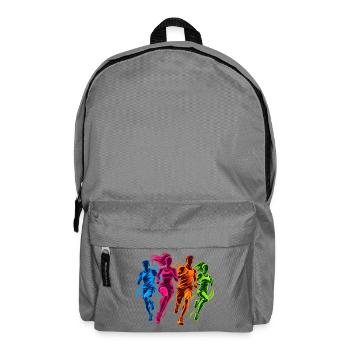 Joggen - Ein Motiv für Joggerinnen und Jogger  - Rucksack - Mittelgrau - Vorne